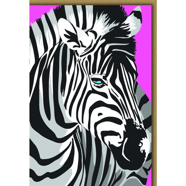Ohne Text Blanko Zebra Hintergrund pink im Andy Warhol Stil