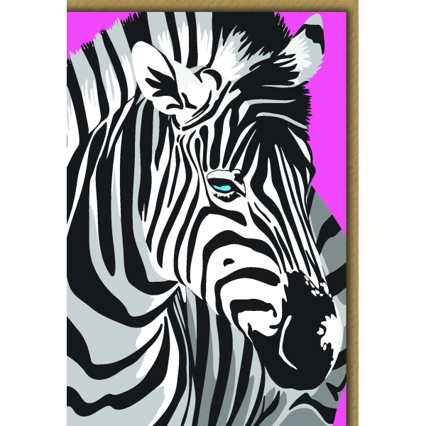 Ohne Text Blanko Zebra Hintergrund pink im Andy Warhol Stil