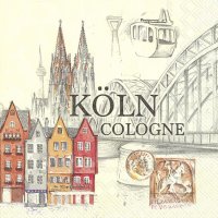 Stadt Köln Servietten - 33x33 cm - 3-lagig - 20...