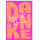 Danke Grußkarte mit Umschlag DANKE orange auf pink Vielen Dank Danksagungskarte
