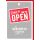 Geschäftseröffnung Glückwunschkarte mit Umschlag OPEN-Schild rot Come in we`re open