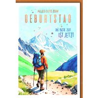 Geburtstag Glückwunschkarte mit Umschlag Bergsteiger...