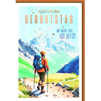 Geburtstag Glückwunschkarte mit Umschlag Bergsteiger...
