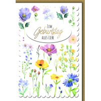 Geburtstag Glückwunschkarte mit Umschlag Bunte...