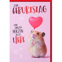 Geburtstag Glückwunschkarte mit Umschlag Hamster mit...