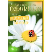 Geburtstag Glückwunschkarte mit Umschlag Blüte...