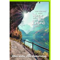 Geburtstag Glückwunschkarte mit Umschlag Wanderweg...