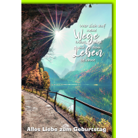 Geburtstag Glückwunschkarte mit Umschlag Wanderweg...