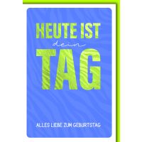 Geburtstag Glückwunschkarte mit Umschlag Heute ist...