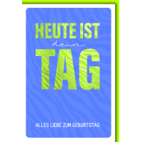 Geburtstag Glückwunschkarte mit Umschlag Heute ist...