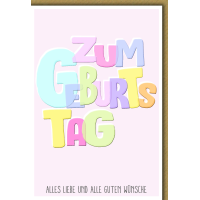Geburtstag Glückwunschkarte mit Umschlag Zum...