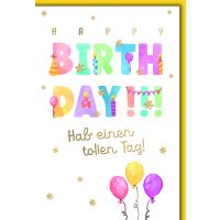 Geburtstag Glückwunschkarte mit Umschlag Happy...