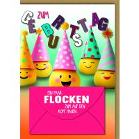 Geburtstag Geldgeschenkkarte Party-Smileys Ein paar...
