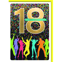 18. Geburtstag Glückwunschkarte mit Umschlag...