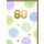 60. Geburtstag Glückwunschkarte mit Umschlag Pastellsmileys goldene Zahl Happy Birthday