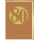 80. Geburtstag Glückwunschkarte mit Umschlag Ocker Kreis goldende 80 Herzlichen Glückwunsch