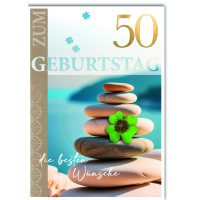 50. Geburtstag Glückwunschkarte mit Umschlag...