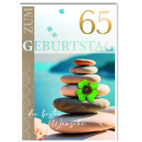 65. Geburtstag Glückwunschkarte mit Umschlag...