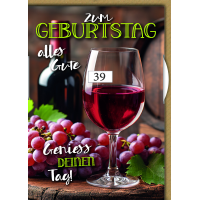 Zahlengeburtstag Drehzahl Glückwunschkarte mit...