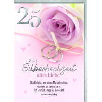 Silberhochzeit 25. Hochzeitstag Glückwunschkarte mit...