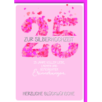 Silberhochzeit 25. Hochzeitstag Glückwunschkarte mit...