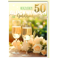 Goldhochzeit 50. Hochzeitstag Glückwunschkarte mit...