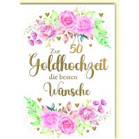 Goldhochzeit 50. Hochzeitstag Glückwunschkarte mit...