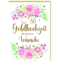 Goldhochzeit 50. Hochzeitstag Glückwunschkarte mit...