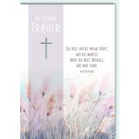 Trauer Kondolenz Beileidskarte mit Umschlag In tiefer...