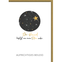 Trauer Kondolenz Beileidskarte mit Umschlag Aufrichtiges...