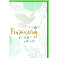 Firmung Glückwunschkarte mit Umschlag Zweige und...