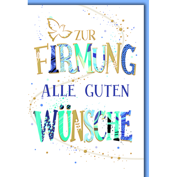 Firmung Glückwunschkarte mit Umschlag Zur Firmung alle guten Wünsche