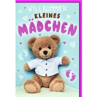 Geburt Baby Mädchen Glückwunschkarte mit...