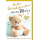 Geburt Baby Glückwunschkarte mit Umschlag Teddy Windelrocker schön dass Du da bist
