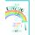 Einzug Umzug Neues Heim Glückwunschkarte mit Umschlag Regenbogen Malerrolle neues Zuhause Viele schöne Momente…