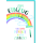 Einzug Umzug Neues Heim Glückwunschkarte mit Umschlag Regenbogen Malerrolle neues Zuhause Viele schöne Momente…