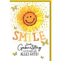 Geburtstag Glückwunschkarte mit Umschlag Sonnenblume...