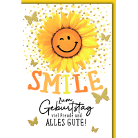 Geburtstag Glückwunschkarte mit Umschlag Sonnenblume...