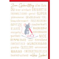 Geburtstag Glückwunschkarte mit Umschlag Brief von...