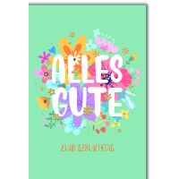 Geburtstag Glückwunschkarte mit Umschlag bunte...