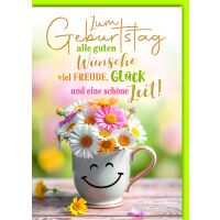 Geburtstag Glückwunschkarte mit Umschlag Tasse mit...
