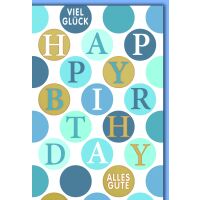 Geburtstag Glückwunschkarte mit blauem Umschlag...