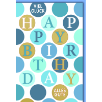 Geburtstag Glückwunschkarte mit blauem Umschlag...