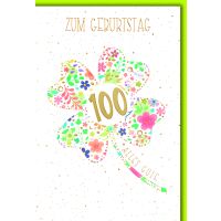 100. Geburtstag Glückwunschkarte mit Umschlag...