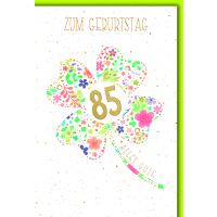 85. Geburtstag Glückwunschkarte mit Umschlag...