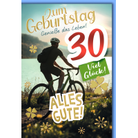 30. Geburtstag Glückwunschkarte mit Umschlag...