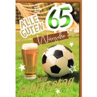 65. Geburtstag Glückwunschkarte mit Umschlag...
