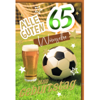 65. Geburtstag Glückwunschkarte mit Umschlag...