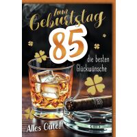 85. Geburtstag Glückwunschkarte mit Umschlag...