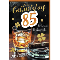 85. Geburtstag Glückwunschkarte mit Umschlag...